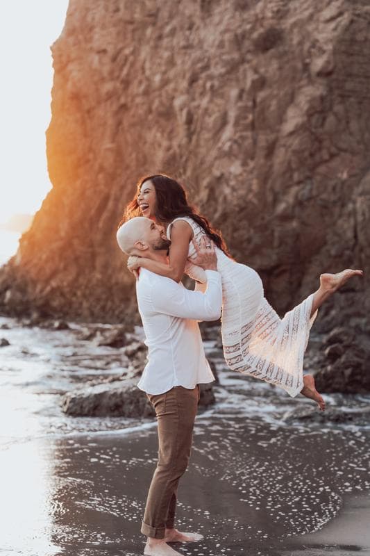 Parents with newborn baby