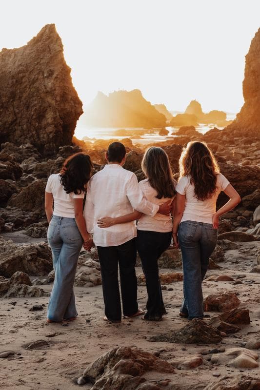 Intimate studio maternity portrait