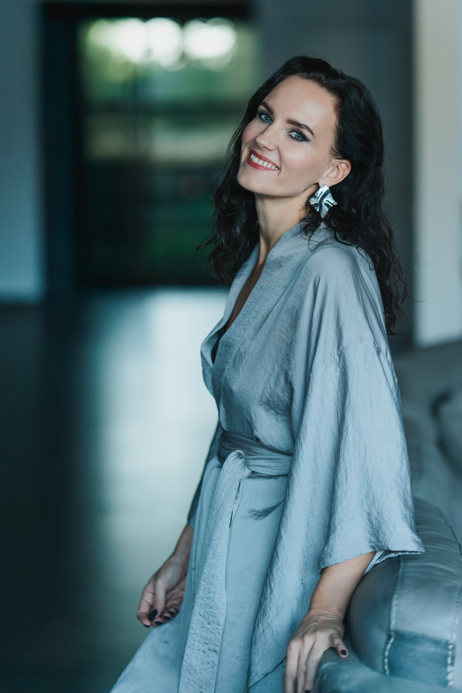 Silhouette boudoir portrait